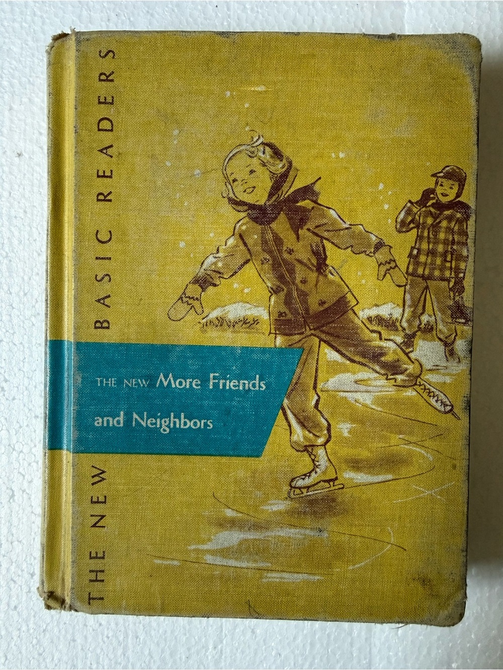 The New More Friends and Neighbors Vintage Children's Reader - Yellow Cover